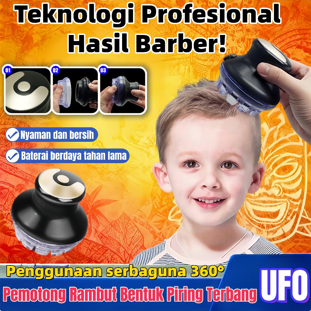 Alat cukur potong rambut pria & anak elektrik kumis dan pencukur jenggot cas original 100%