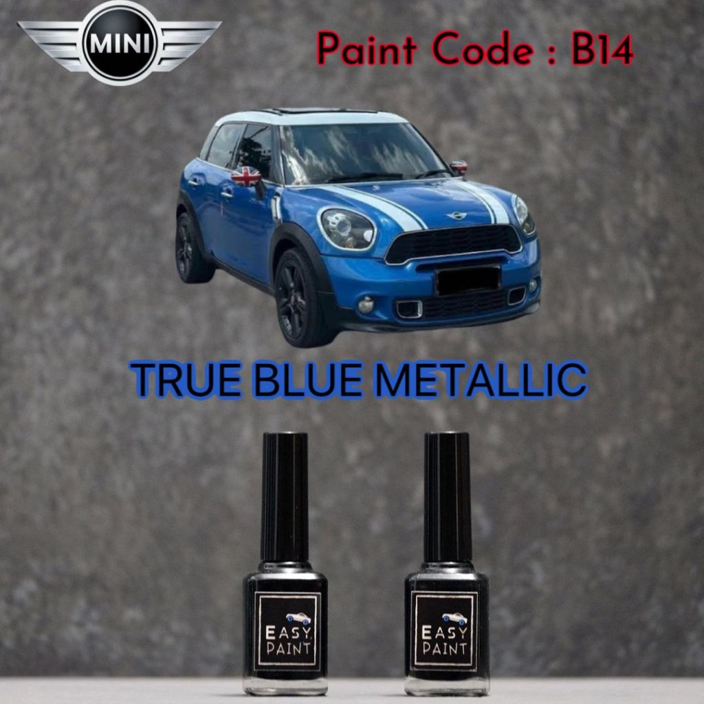 Cat Oles Mobil True Blue Metalic B14 BMW MINI Biru Muda Metalik 15ml