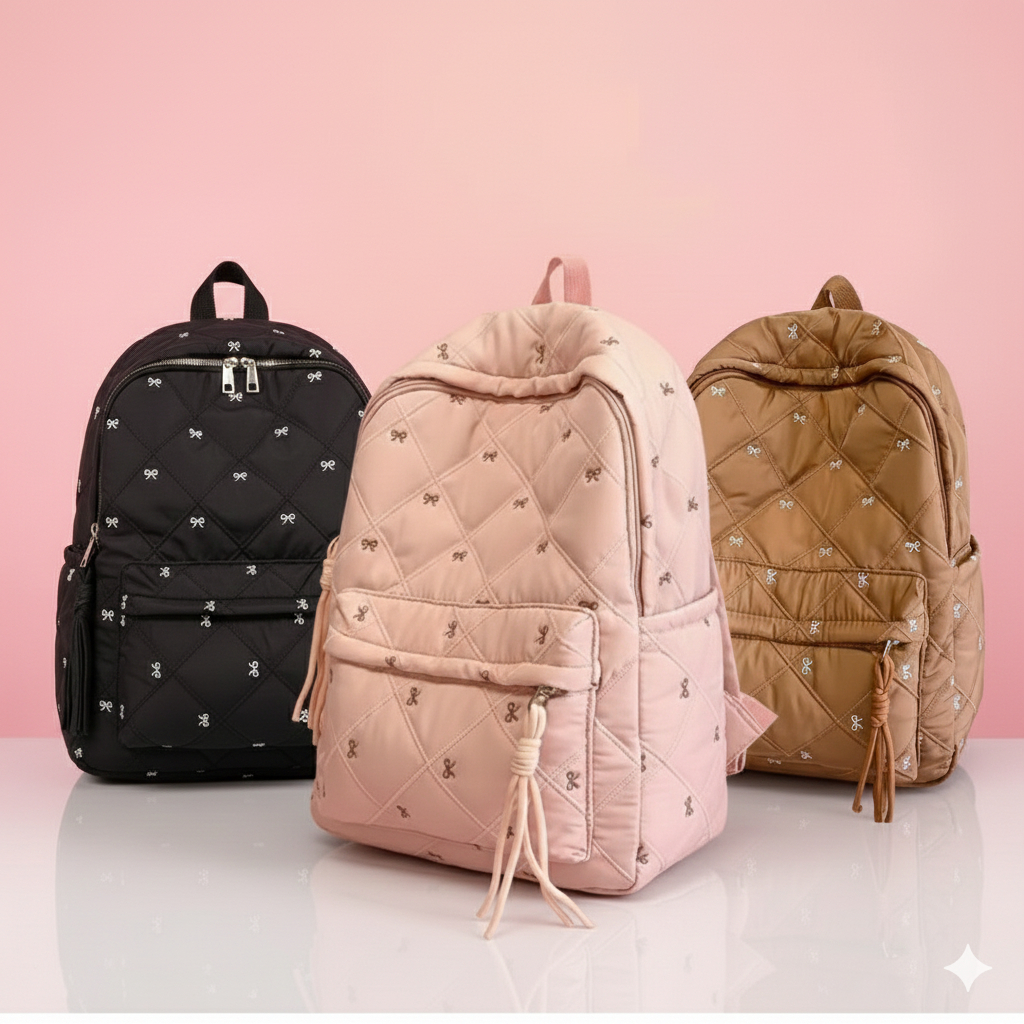 S_s 085 Tas Ransel Wanita Simple Elegan Backpack Kuliah dan Kerja