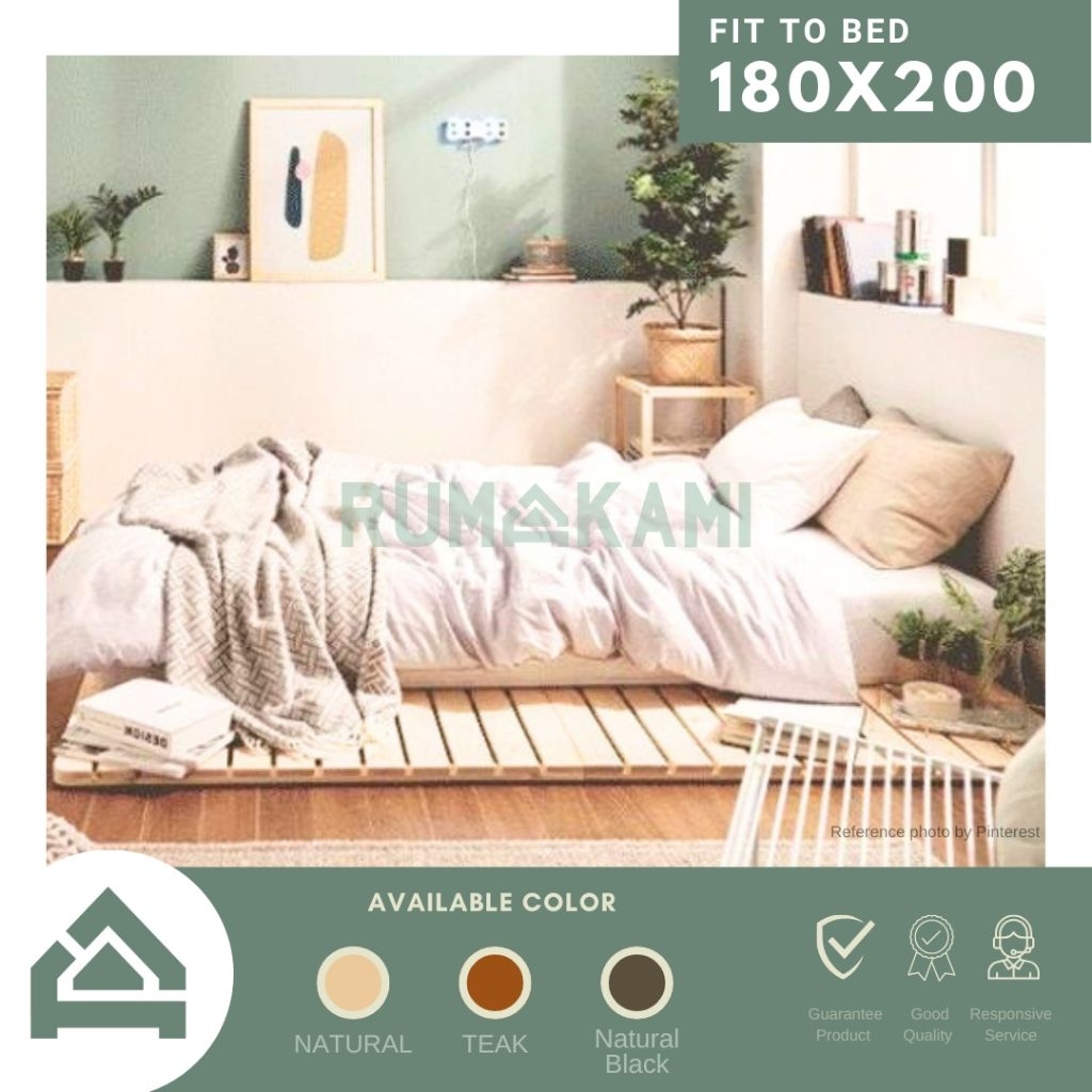 Palet Kayu Alas Tempat Tidur - Tatakan Dipan Kasur 180x200 Flat
