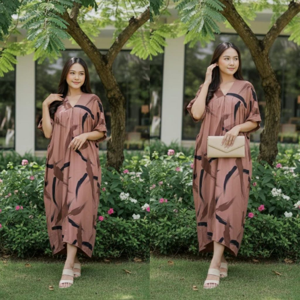 (PROMO)Daster Garis - Daster Rayon - Daster Kekinian 2026