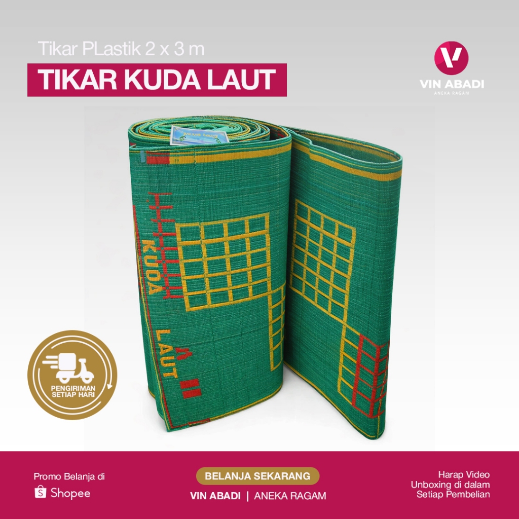 TIKAR PLASTIK 2X3 / TIKAR KUDA LAUT / KUDA LAUT 2X3 / KARPET KUDA LAUT / ALAS LANTAI / TIKAR KUDA LA