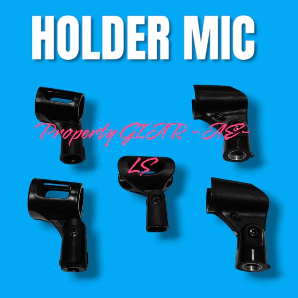 HOLDER MIC JEPIT CAPIT HOLDER STAND MIC SHURE PEGANGAN GAGANG MIC