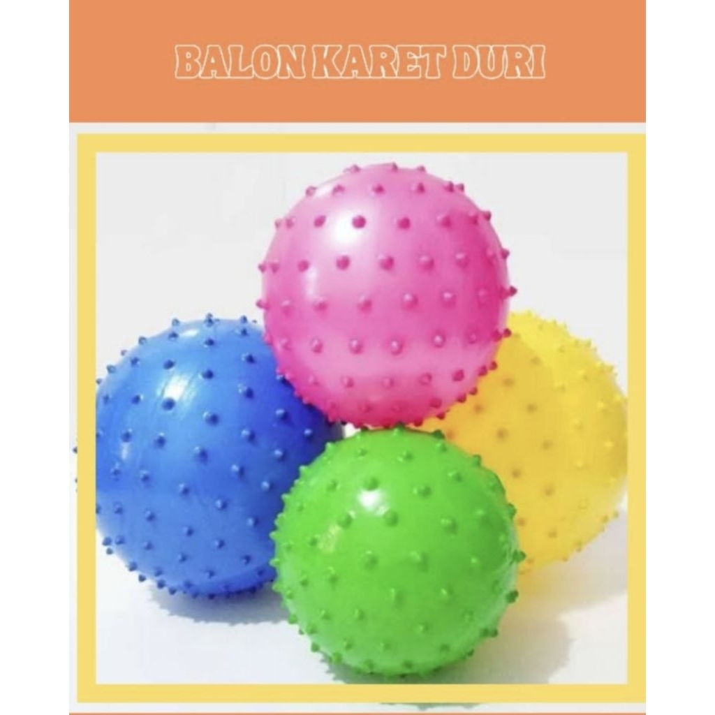 Bola Karet Duri Mainan anak balon warna-warni duri