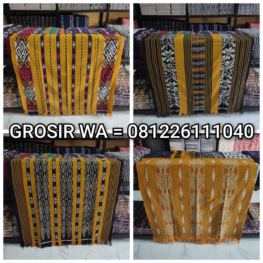 Kain Tenun Troso Kain Tenun Jepara Kain Tenun Etnik Edisi Warna Kuning