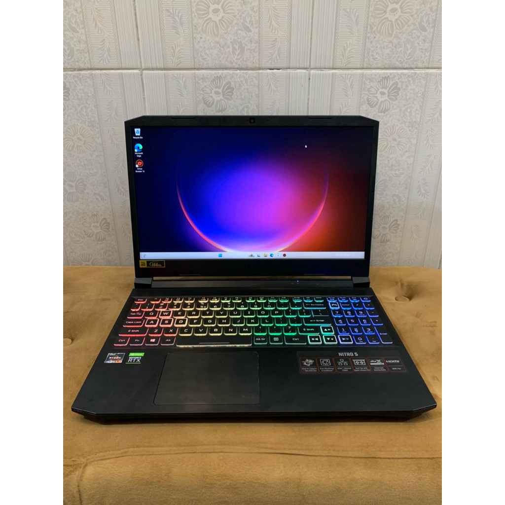 Laptop Gaming Acer Nitro 5 AN515-45 Ryzen 7 5400H RTX 3060 Vram 6GB Ram 16gb/512gb SSD Normal no min