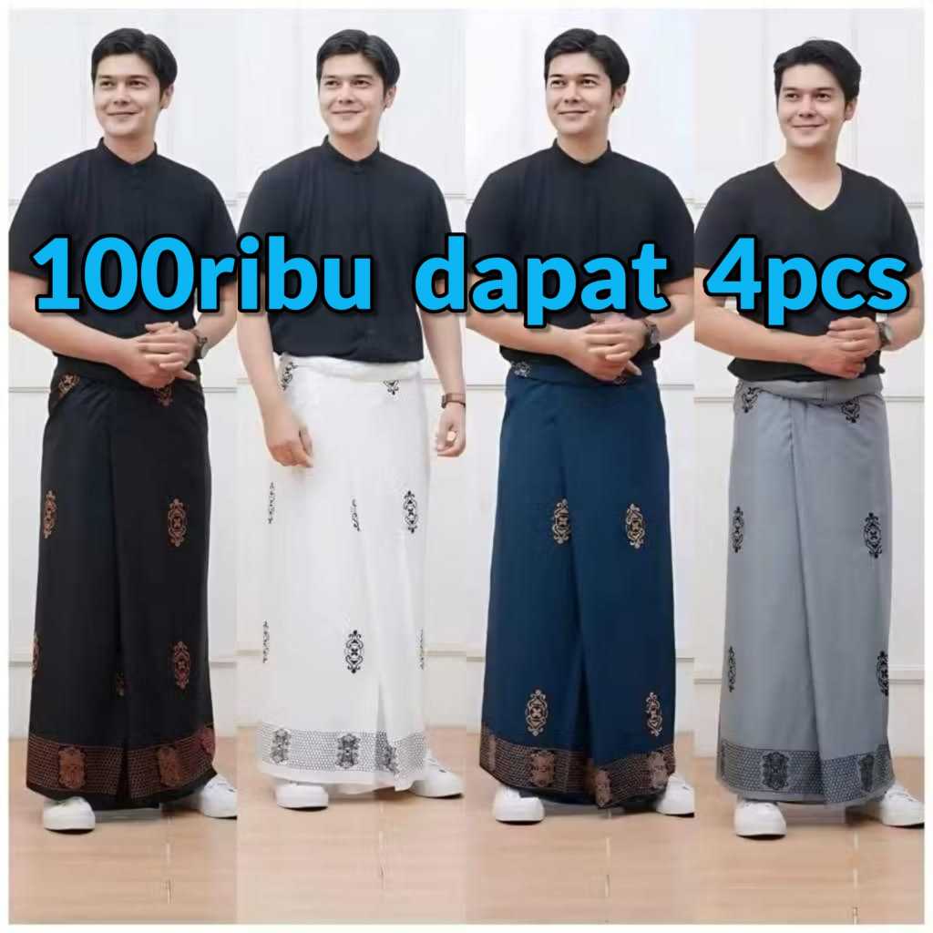 100ribu Dapat 4pcs Sarung Batik Motif Sarwon Sarang Tawon Sarung Santri Gus Iqdam