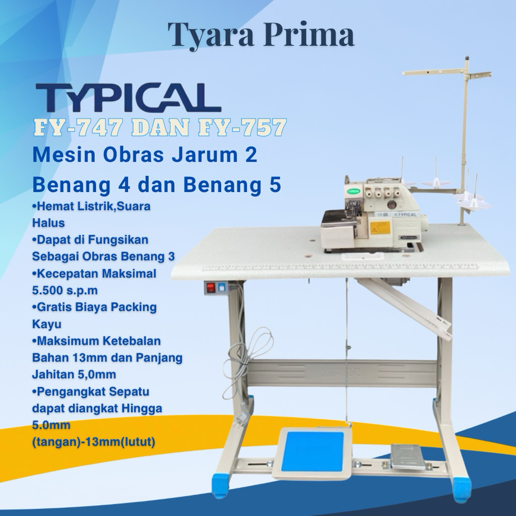 Mesin Obras Typical Siruba Benang 4/5 Second