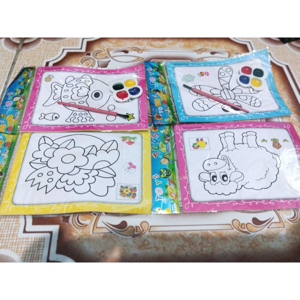 Mainan Mewarnai Cat Air/Melukis Cat Air/Mainan Edukasi Mewarnai Cat Air