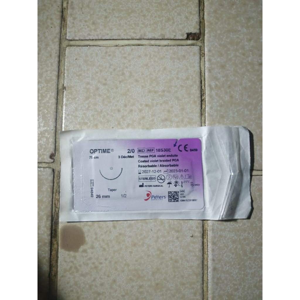 Benang Jahit Optime 2 0 Taper Jarum 26mm