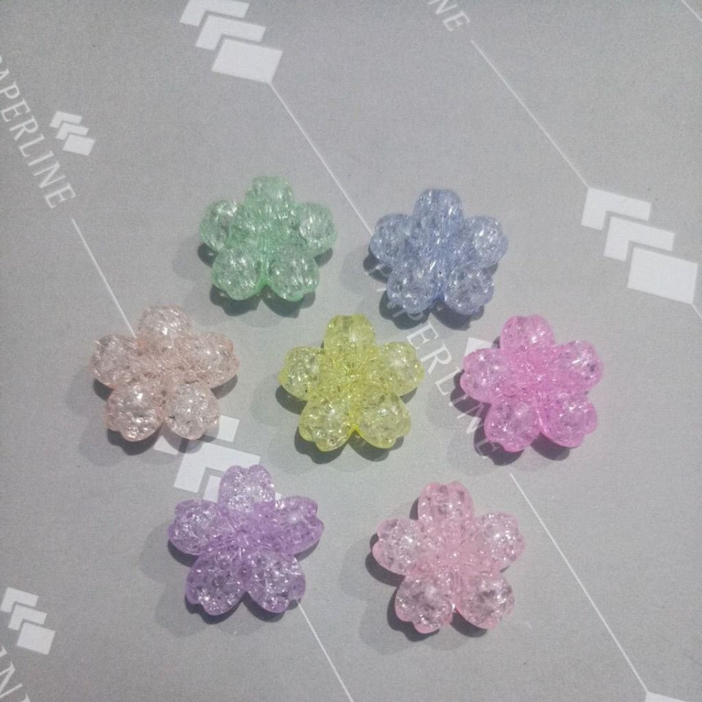 (100gr) Manik Bunga Sakura Crack Pecah