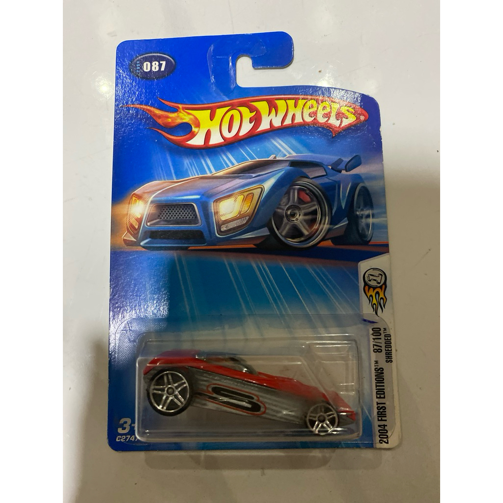 hot wheels shredded blue card