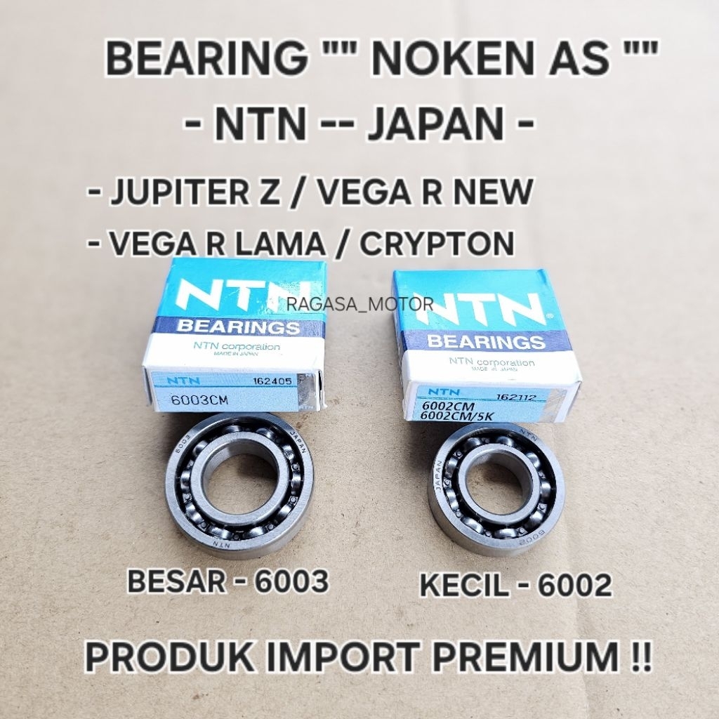 Bearing Laher Laker Noken As As klep JUPITER Z VEGA R NEW VEGA R LAMA CRYPTON NTN JAPAN 6003 6002 OR
