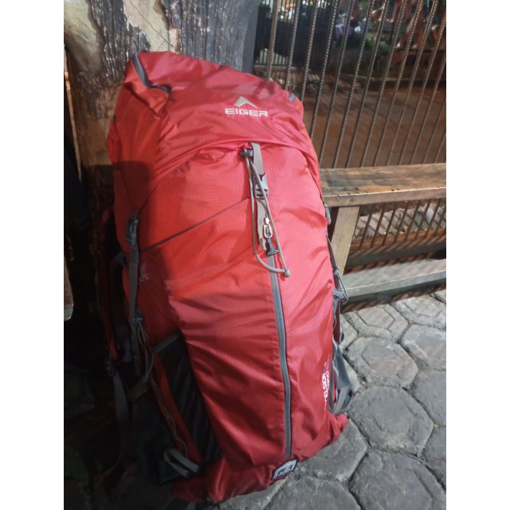 carrier eiger excelsior black borneo 75+15 second seperti baru
