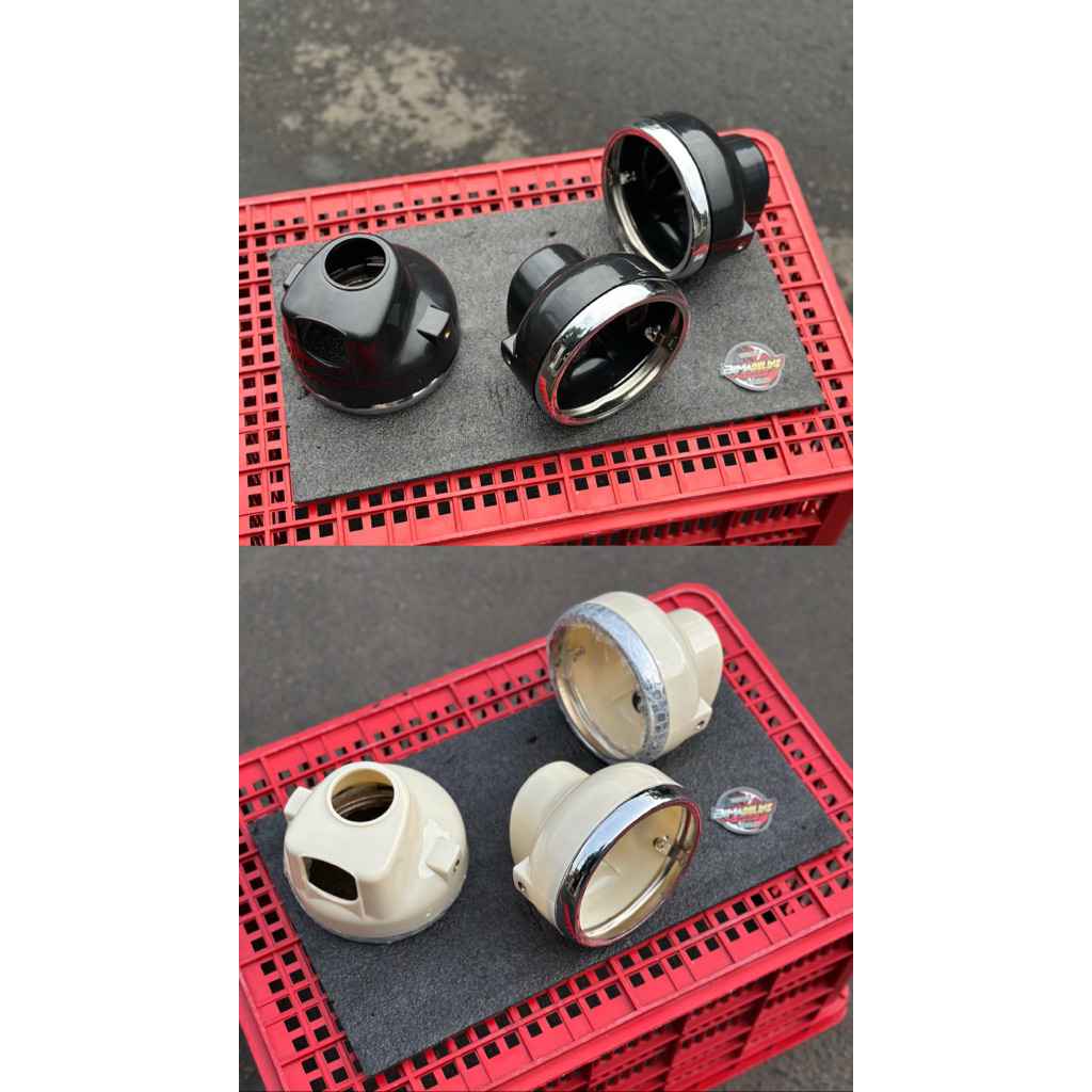 Batok Lampu GL100 GL 100 GL 125 79Style Bulat HM-38M Bahan ABS & Gading Teball Presisi Detail Origin