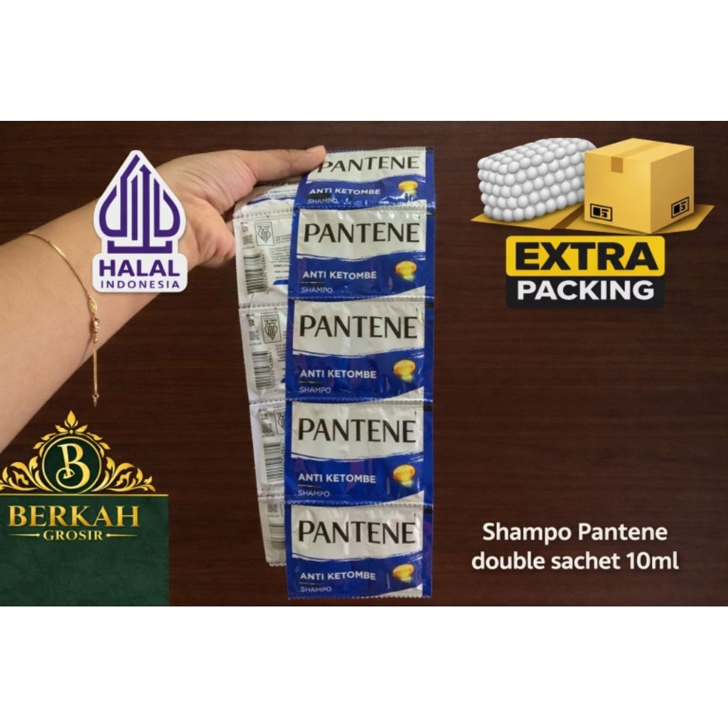 Shampo Sachet Pantene Renceng Isi 24 Pcs, Anti Ketombe & Rambut Rusak