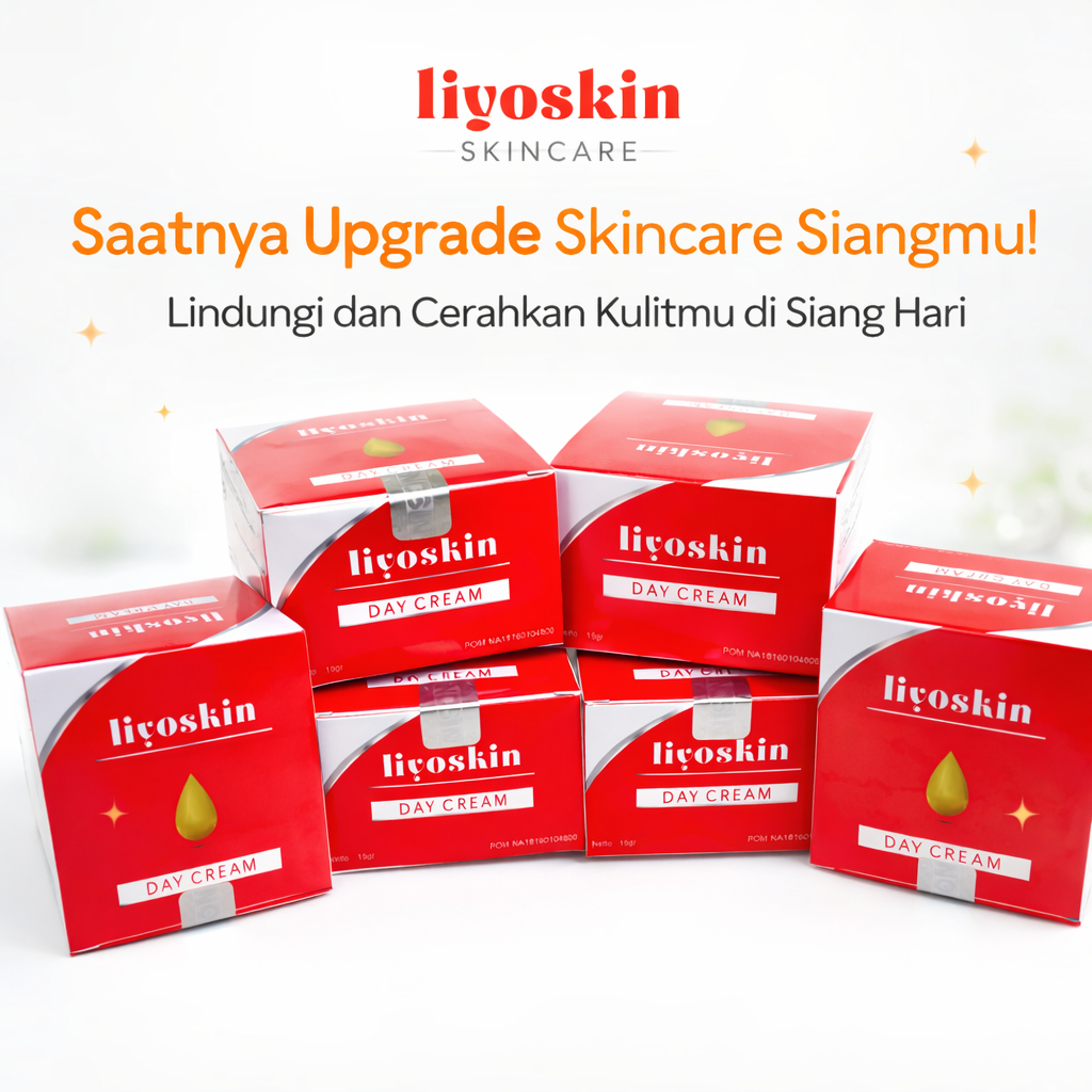 liyoskin day cream krim siang liyoskin krim siang pemutih wajah pencerah wajah penghilang flek hitam