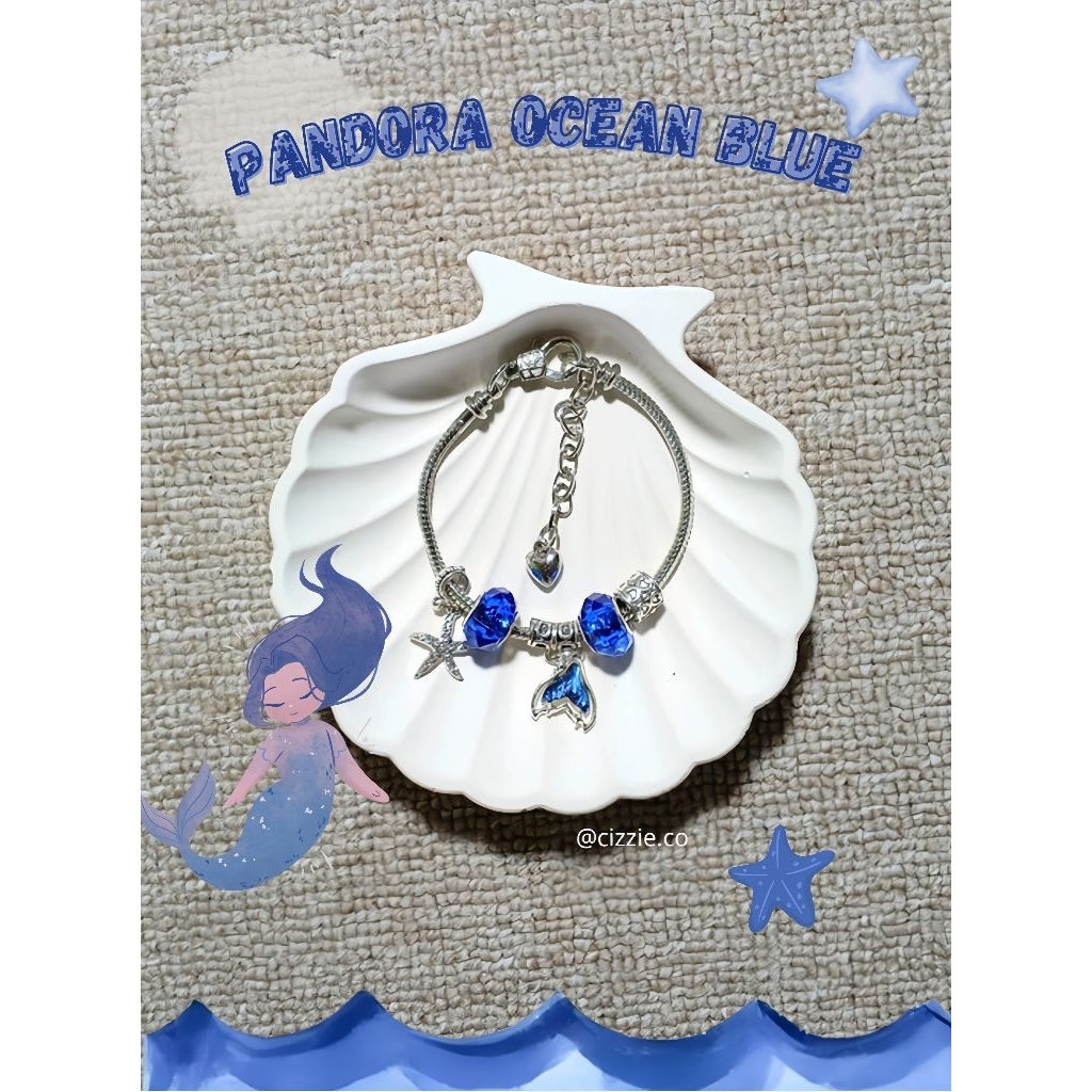 Gelang Titanium Pandora Ocean Blue / Bracelet
