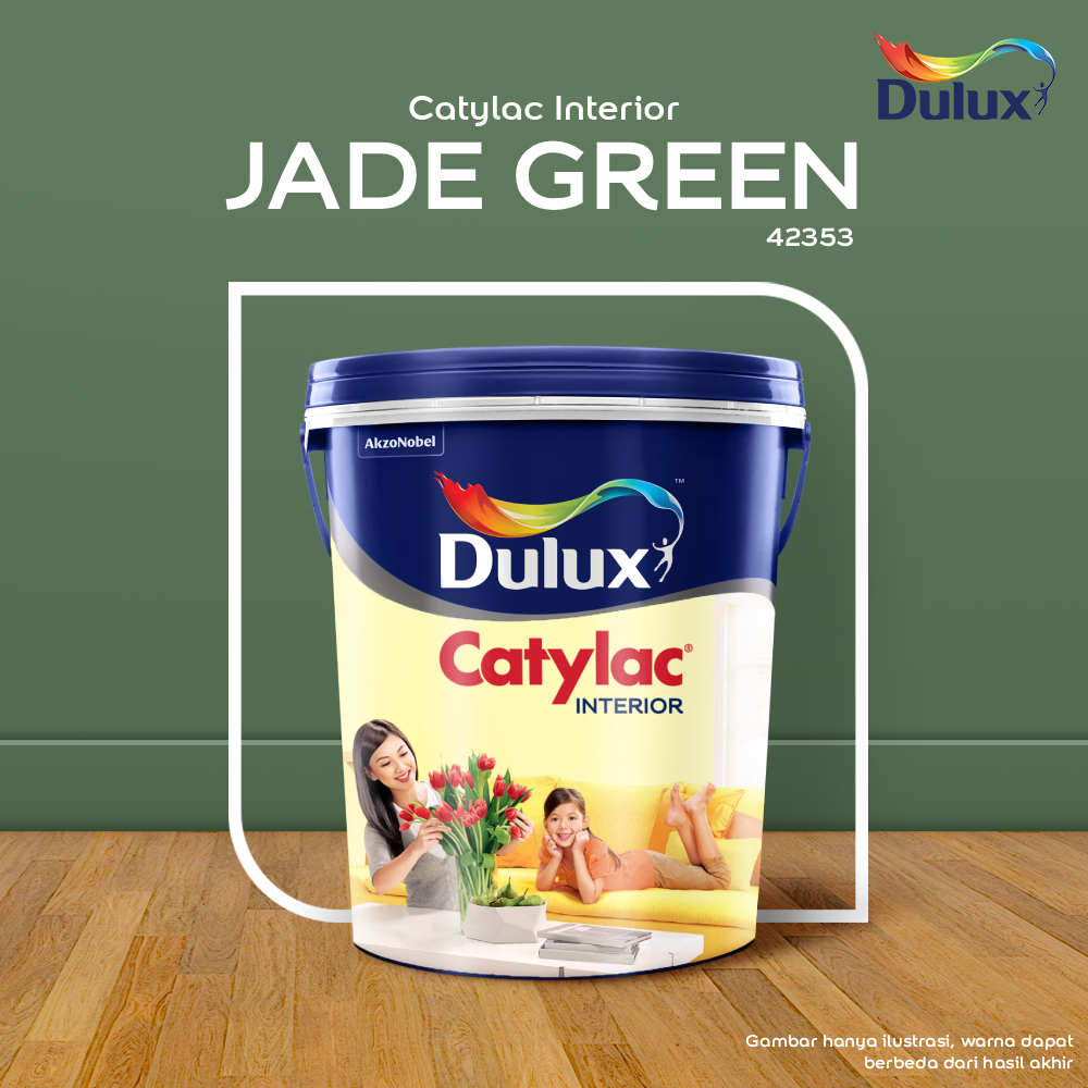 CAT TEMBOK JADE GREEN DULUX CATYLAC INTERIOR -25 KG 42353 CAT TEMBOK DULUX CATYLAC