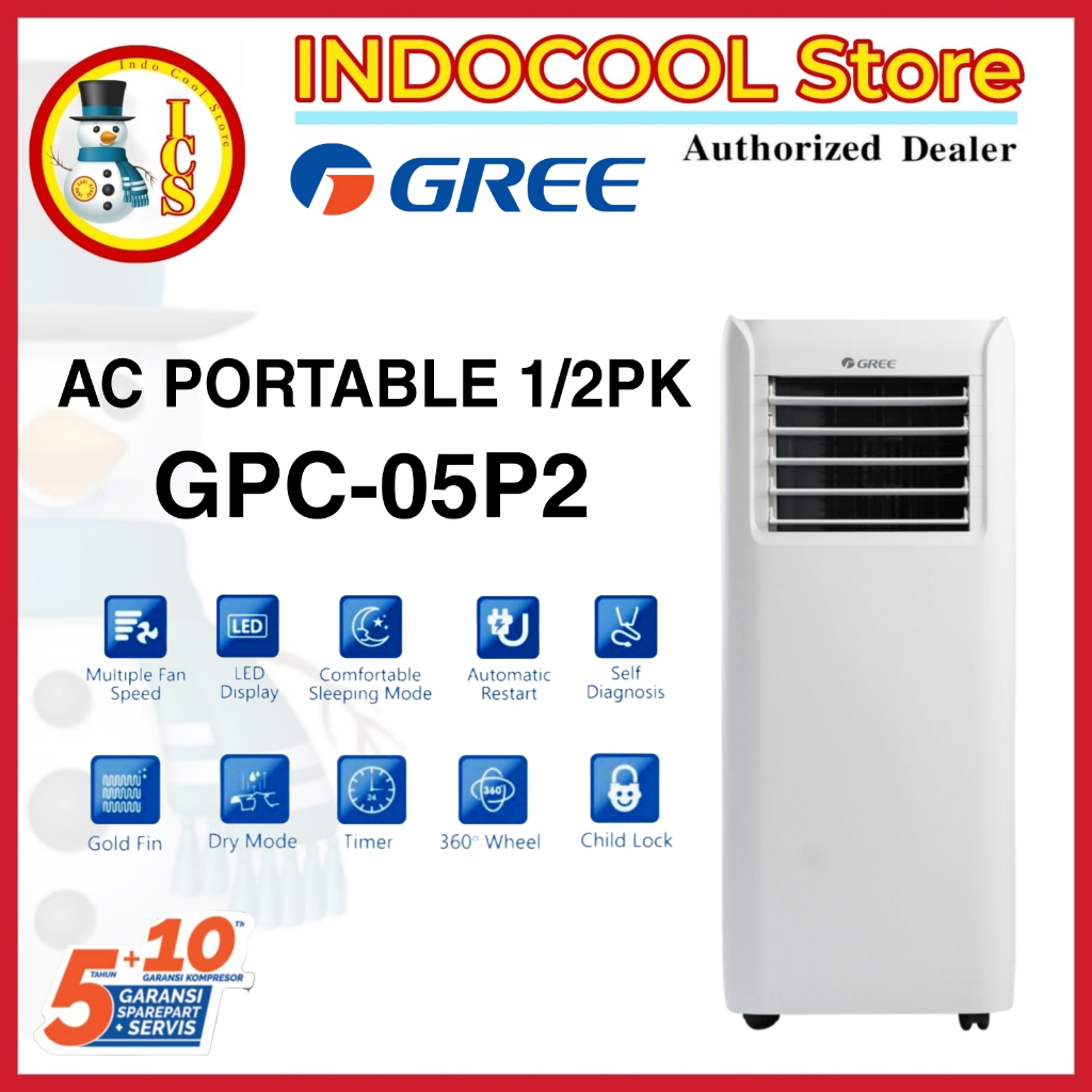 Ac Gree Portable 1/2PK GWC-05P2