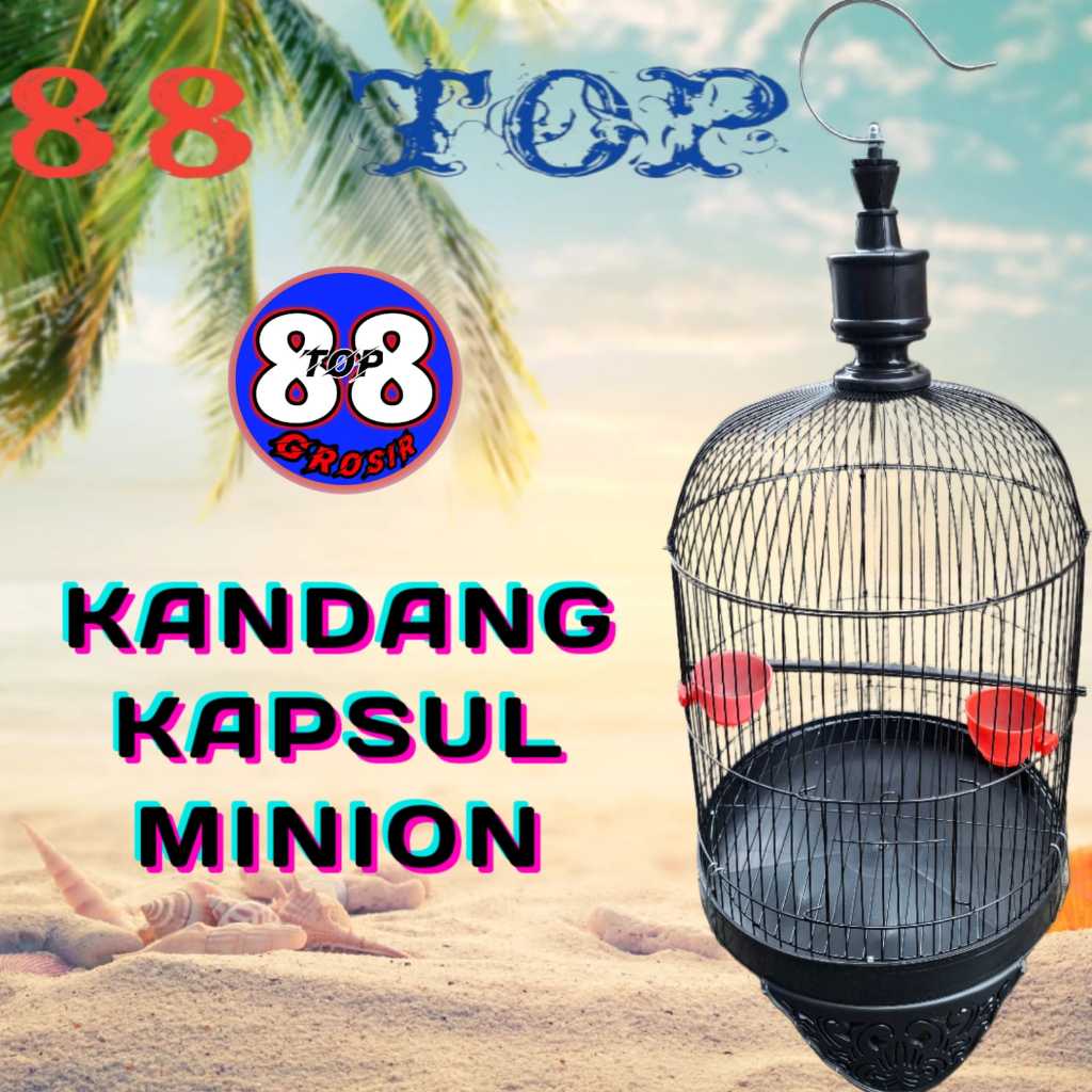 88TOP Sangkar besi kapsul TANGGUNG diameter 33 / sangkar MINION FULL SET