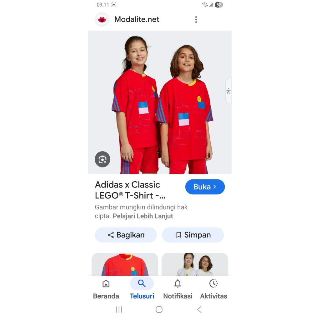 Adidas x classic lego T-shirt.anak cewek