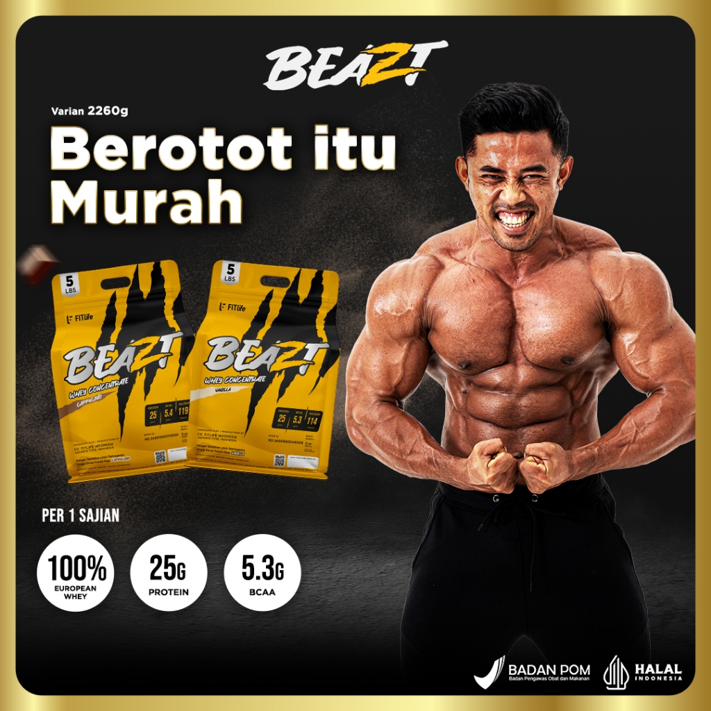 FITlife Beazt 5lbs/2260gr - Whey Protein Concentrate (Ex Wpro)