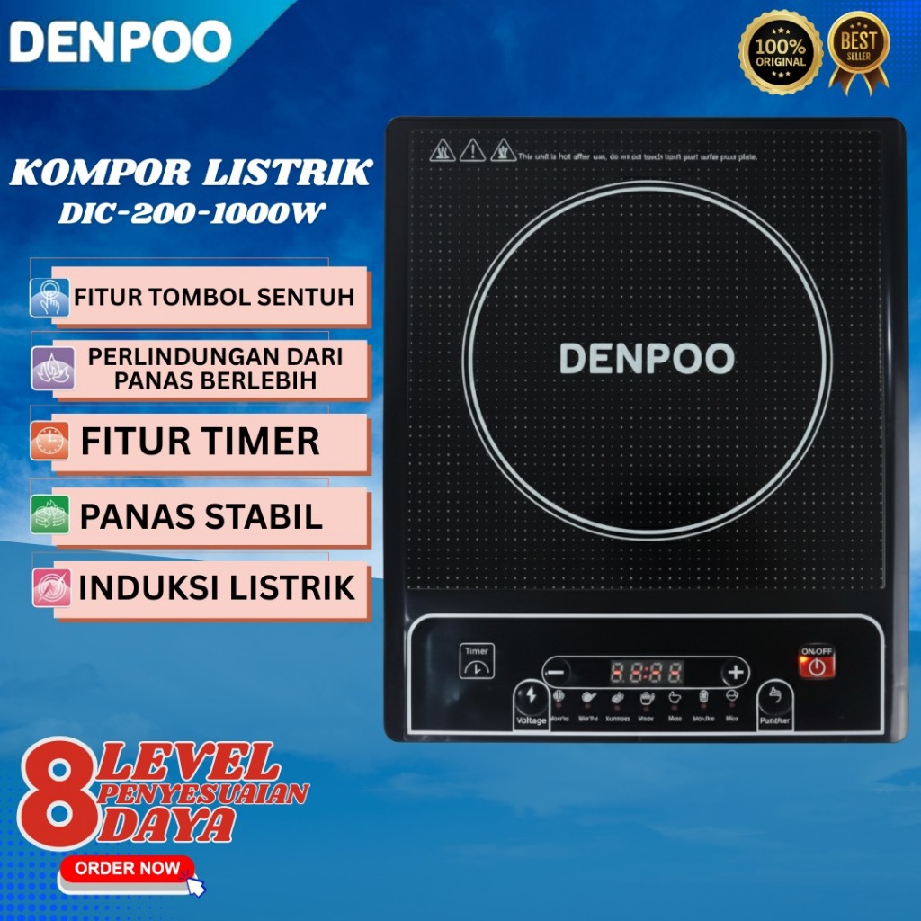 KOMPOR LISTRIK INDUKSI 200 WATT DENPOO DIC 200-1000