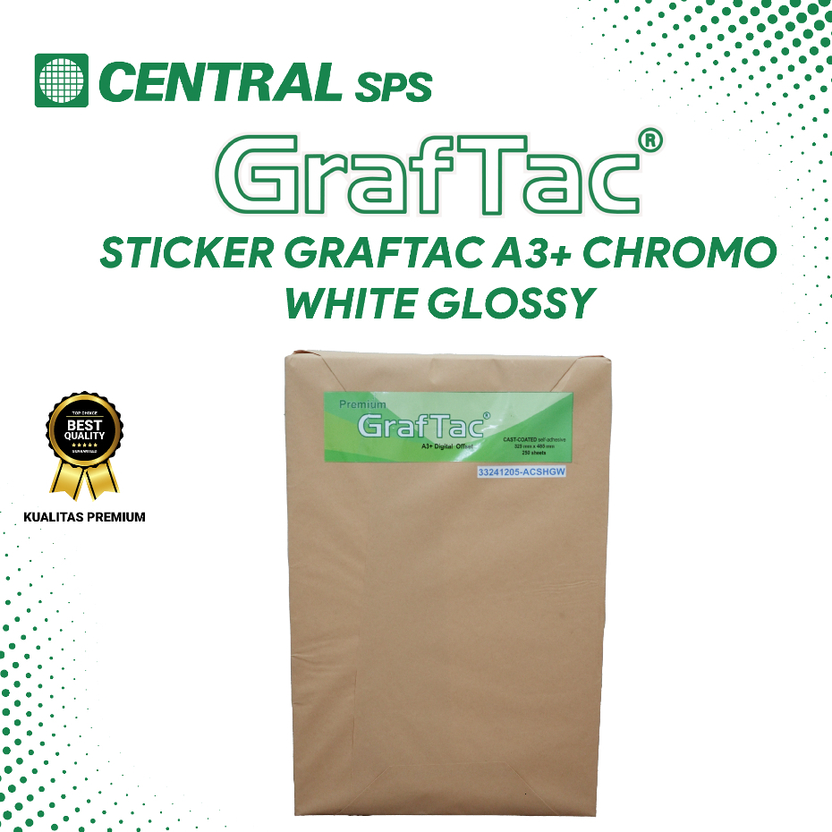 Sticker Graftac A3+ Chromo White 250 Lembar
