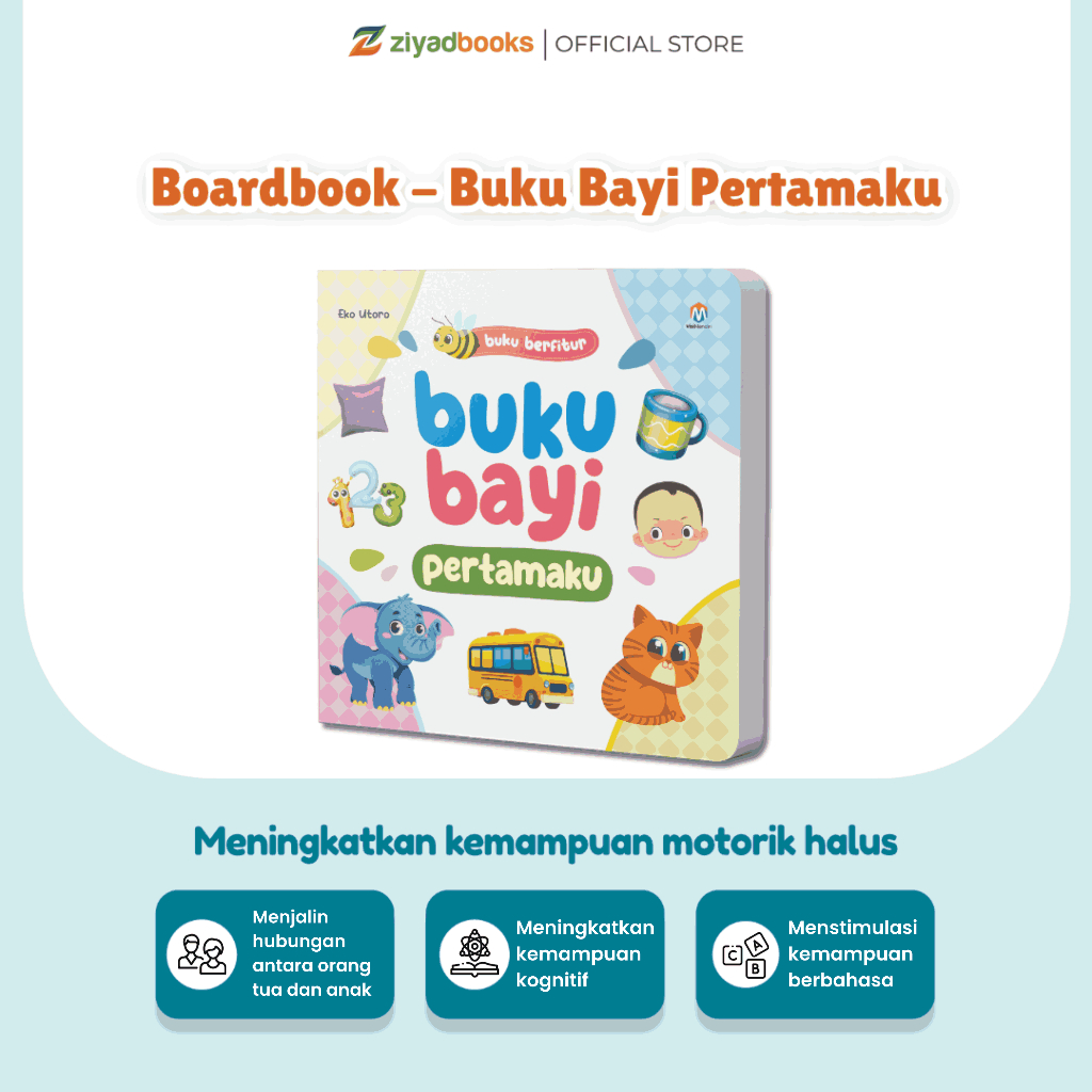 Buku Bayi 0+ - Buku Bayi Pertamaku - Buku Bayi Anti Sobek Boardbook