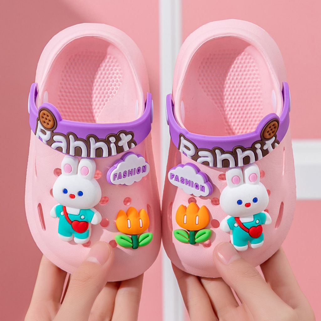 Sandal Slop Rabbit Anak Perempuan Kekinian Casual Sendal Anak Lebaran Terbaru
