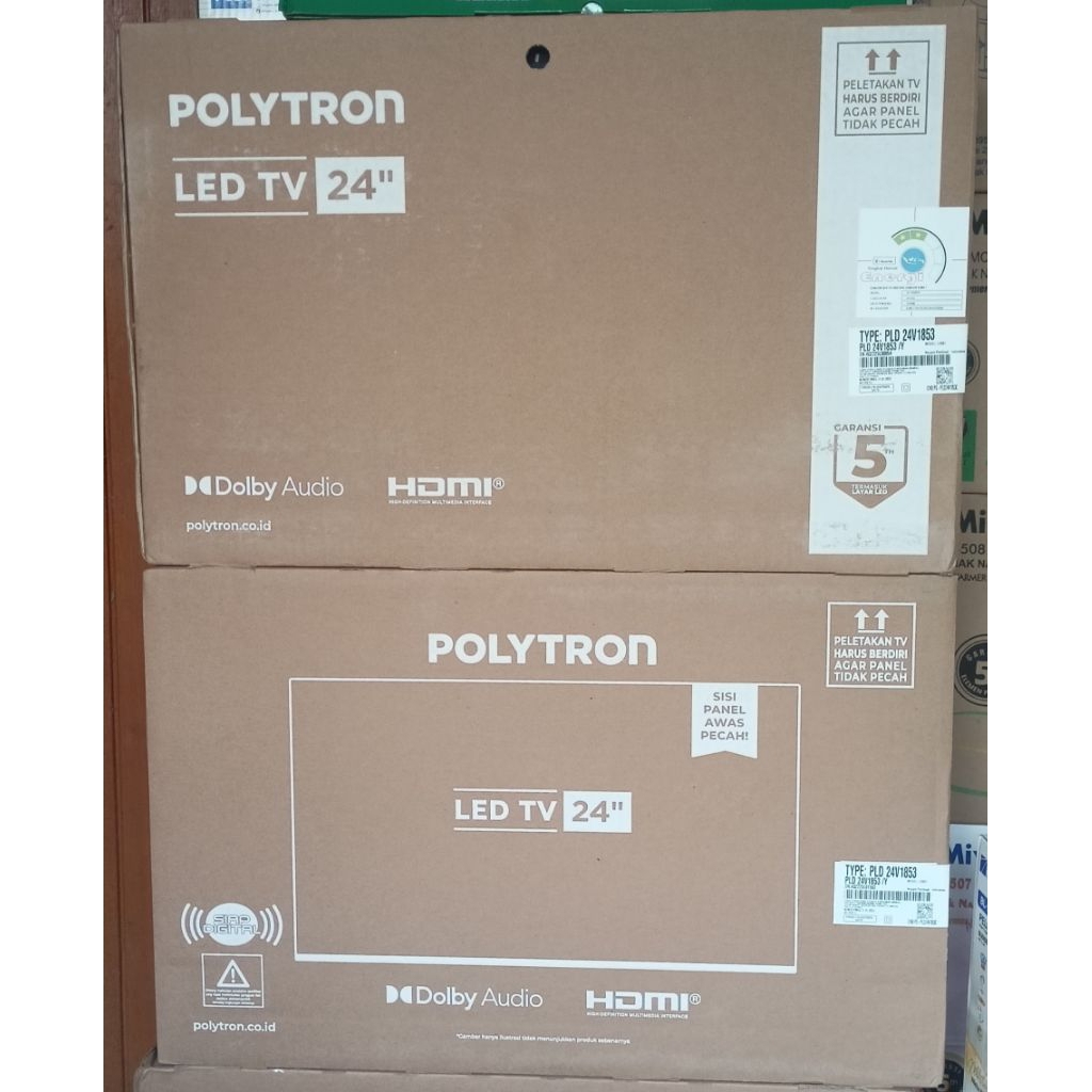 Led polytron 24 inci garansi 5 tahun digital tv usb movie hdmi hd fhd lcd 24" cinemax sudah digital 