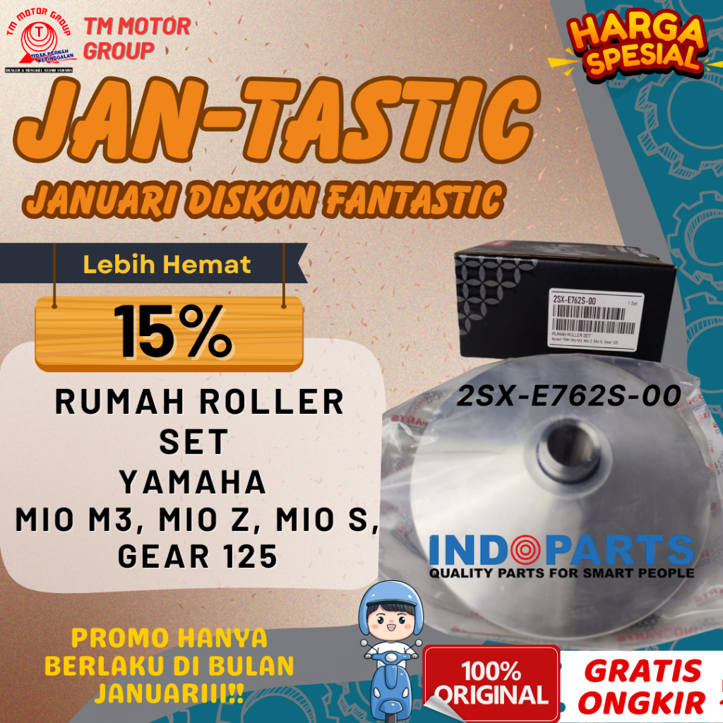 RUMAH ROLLER SET YAMAHA MIO M3, MIO Z, MIO S, GEAR 125 ORIGINAL INDO.PARTS