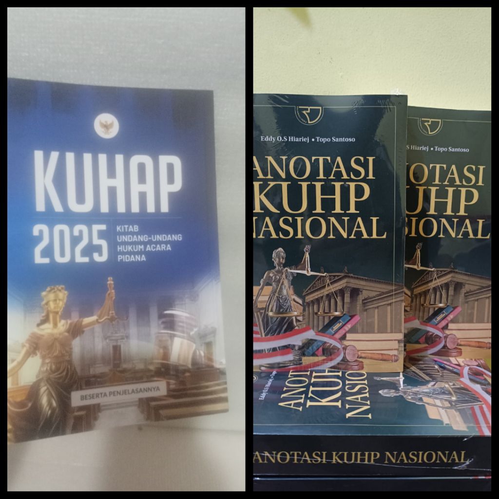 paket 2 buku Anotasi kuhp nasional topo santoso dan kuhap 2025 kitab undang-undang hukum acara pidan