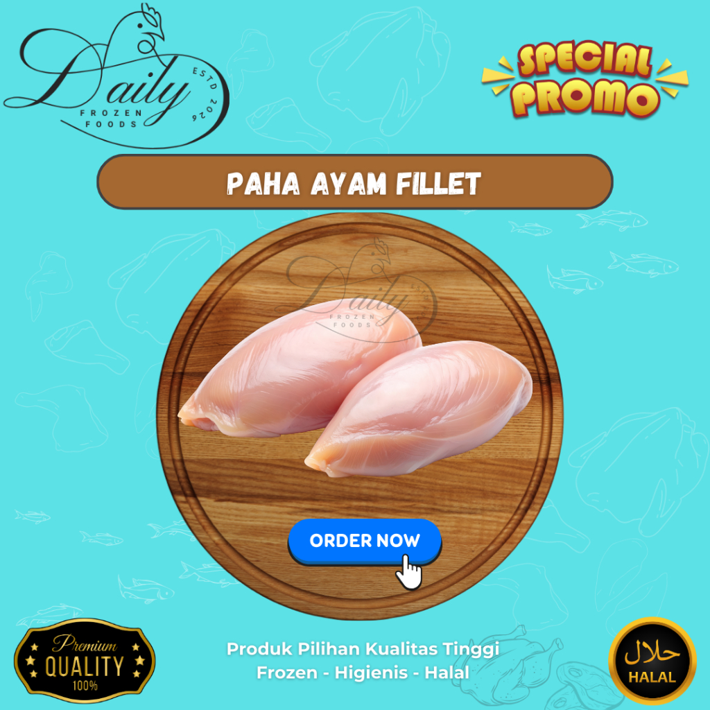 Paha Ayam Fillet 1Kg BLP // Boneless Paha Fillet BLP