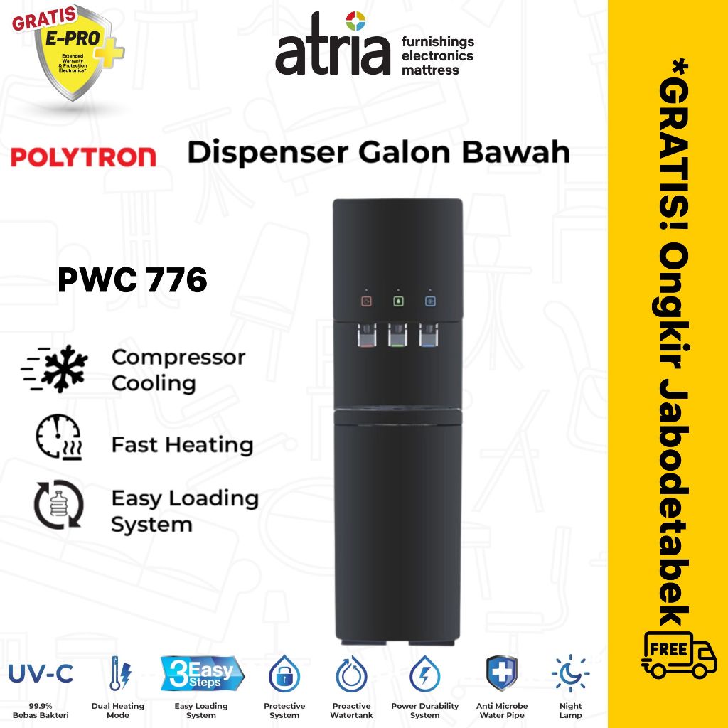 POLYTRON Dispenser Galon Bawah Hydra PWC 776