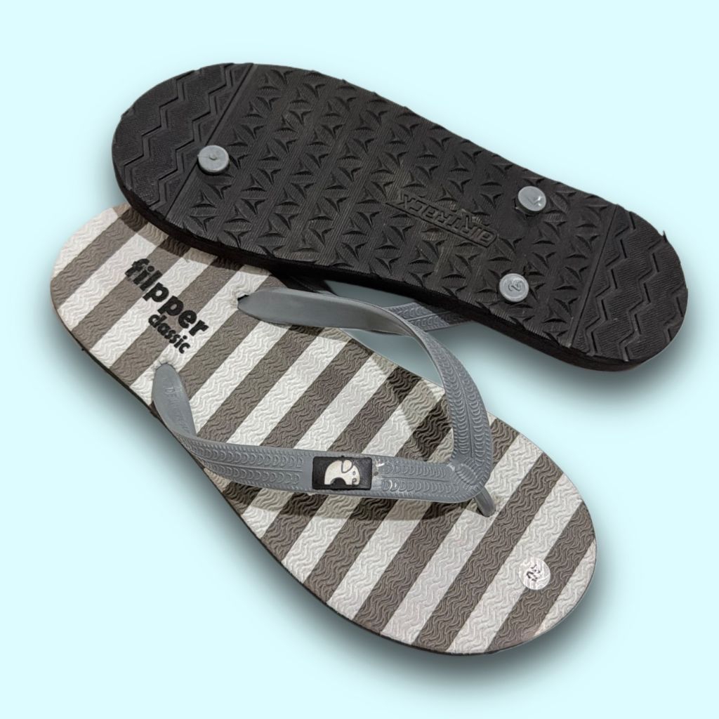 sandal jepit pria - sandal distro pria sandal jepit karet pria sandal motif garis stripe