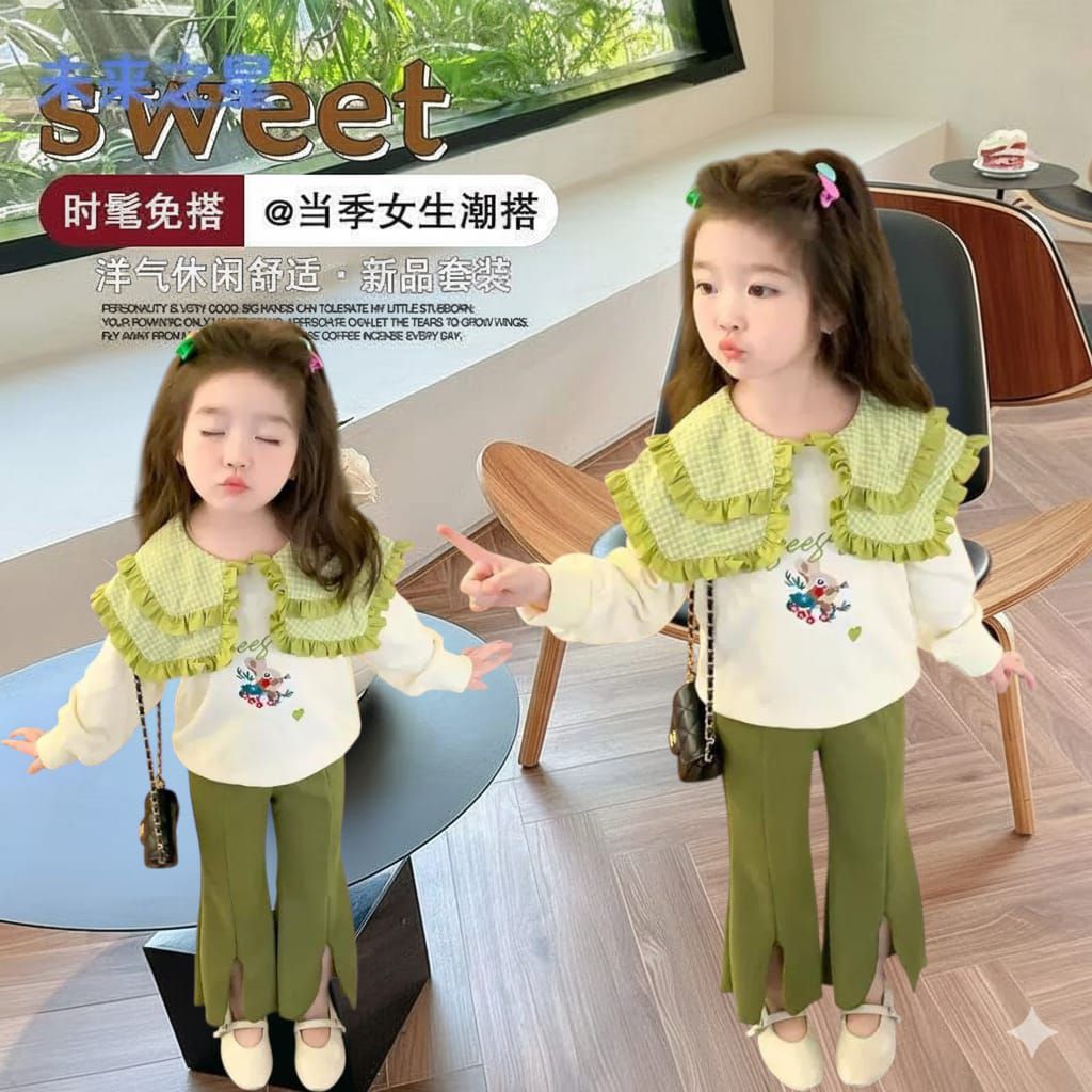 BAJU ANAK PEREMPUAN SET SWITTER CUTBRAY