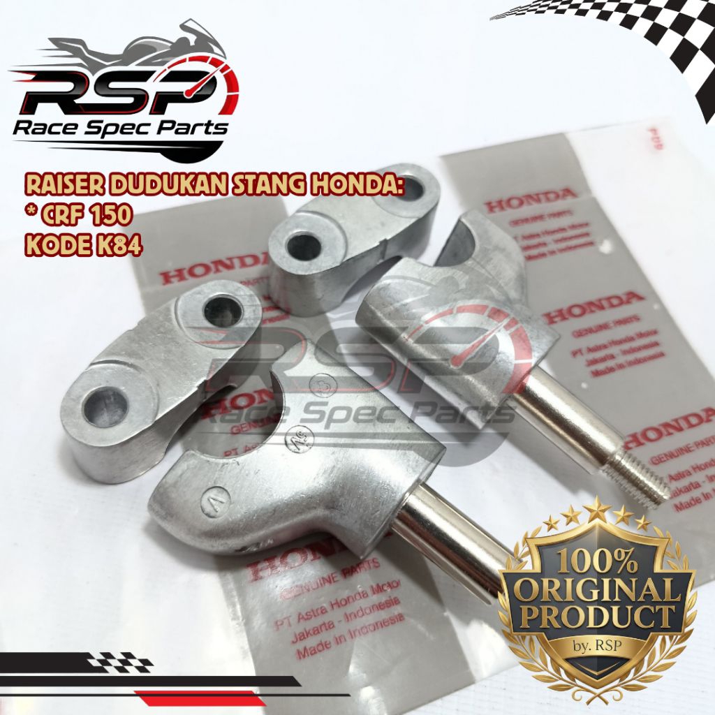 Klem raiser dudukan stang atas bawah Honda crf 150 kode k84 original