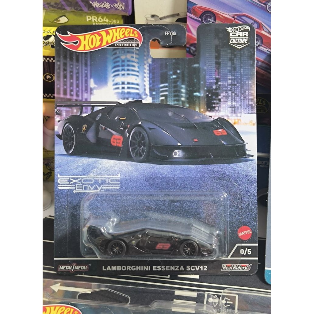 Hotwheels Chase Exotic Envy Lamborghini Essenza SCV12 Black Edition