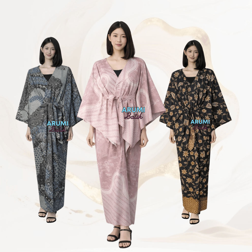 Stelan batik stelan kondangan wanita set bridesmaid dan pesta set rok lilit batik dan outer batik