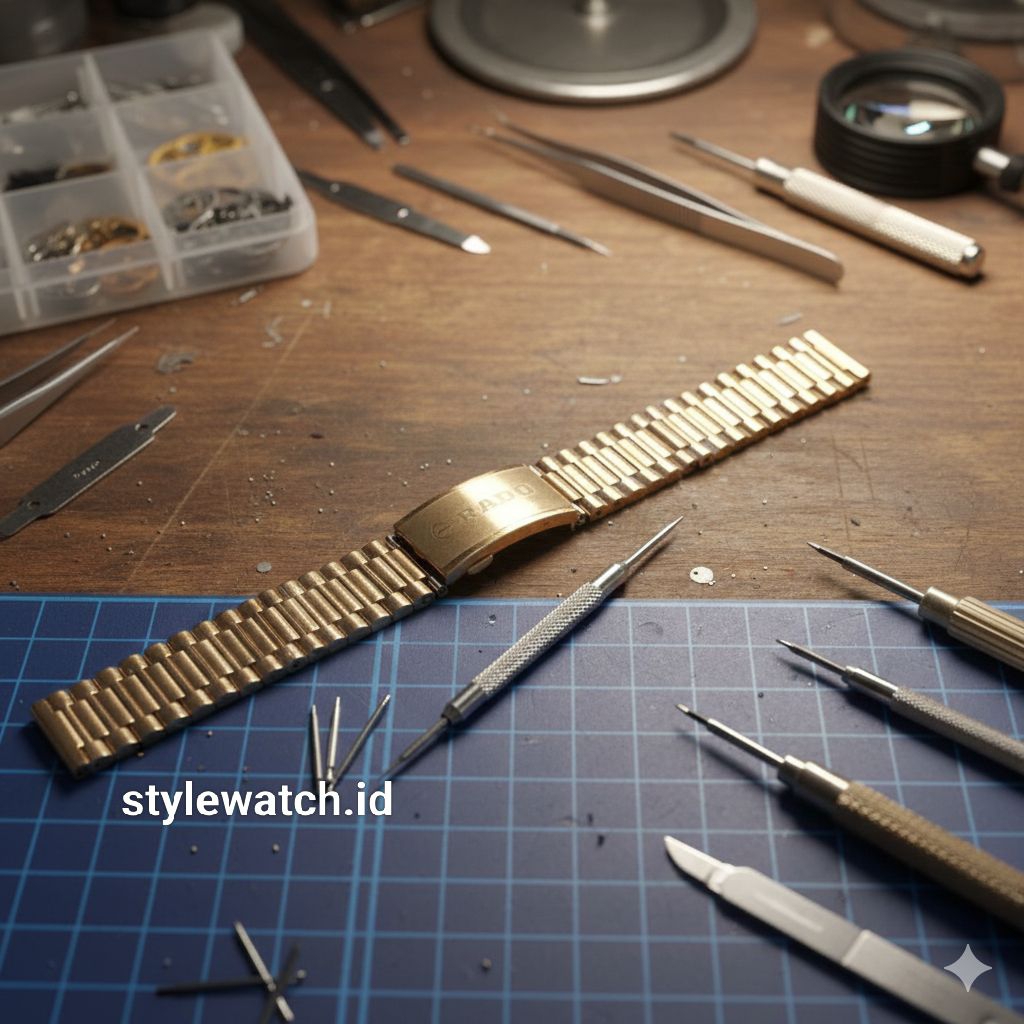 Rantai Jam Rado Diastar Rantai Rado ukuran ukuran 18mm Gold