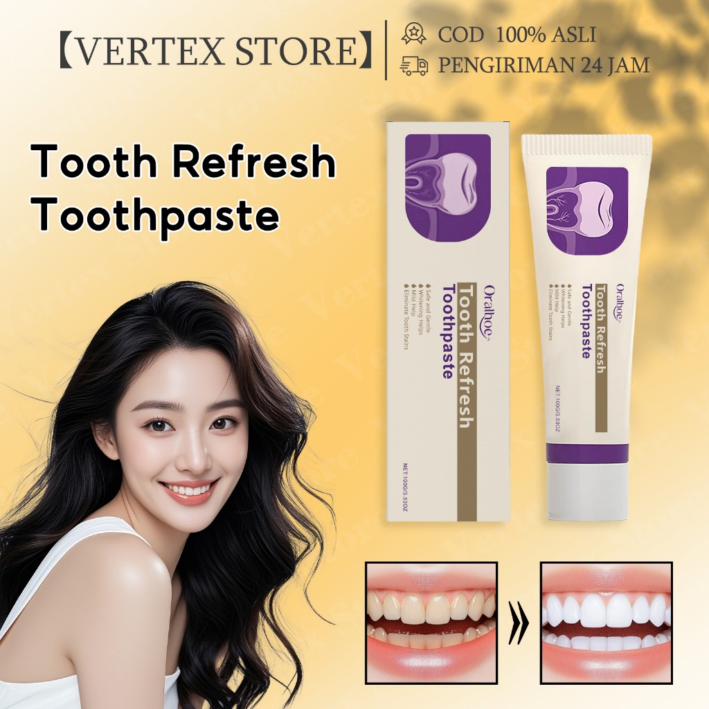 Oralhoe Tooth Refresh Toothpaste Bantu Perbaiki Redakan Masalah Akibat Gigi Sensitif Menghilangkan K