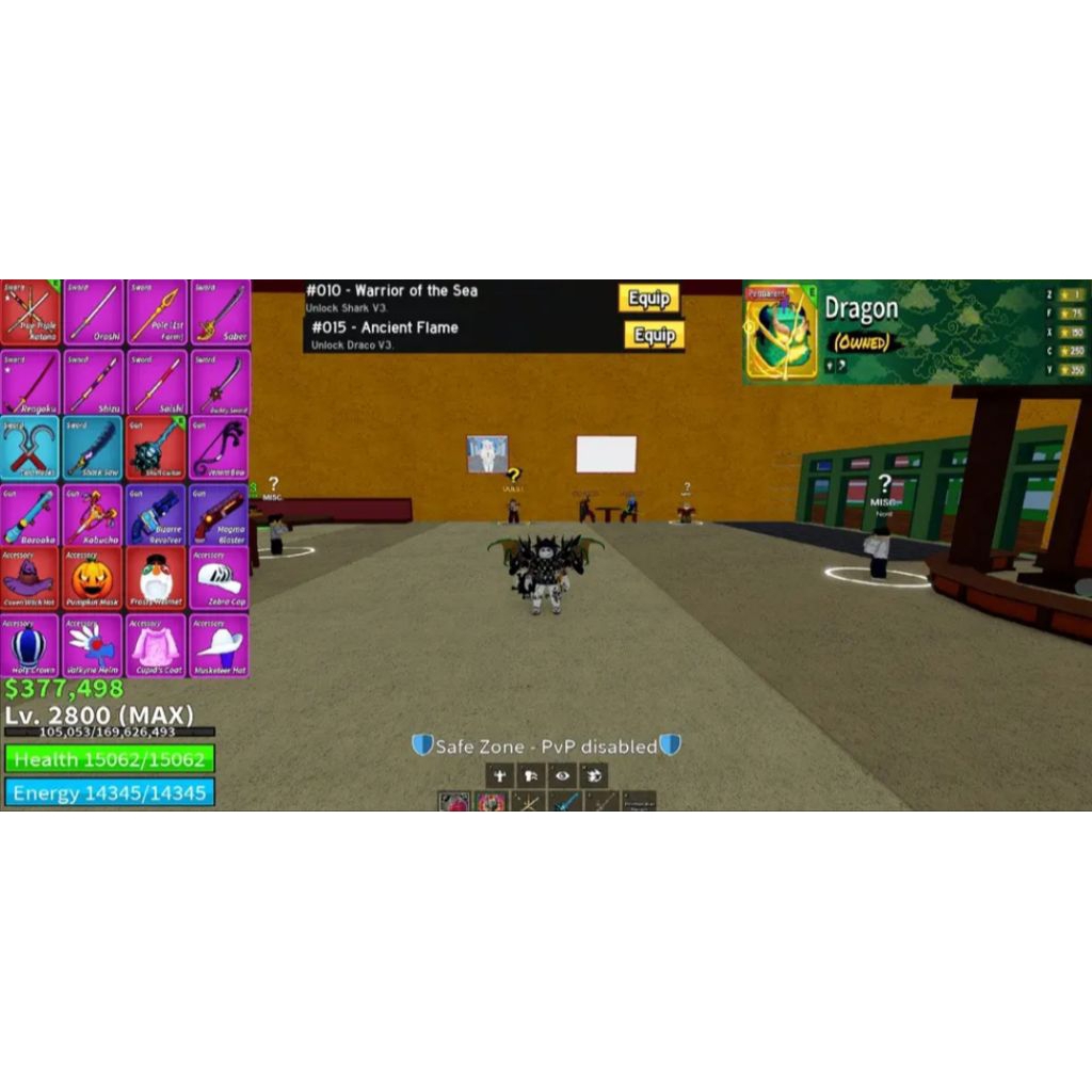 AKUN Blox Fruit PERMANEN DRAGON