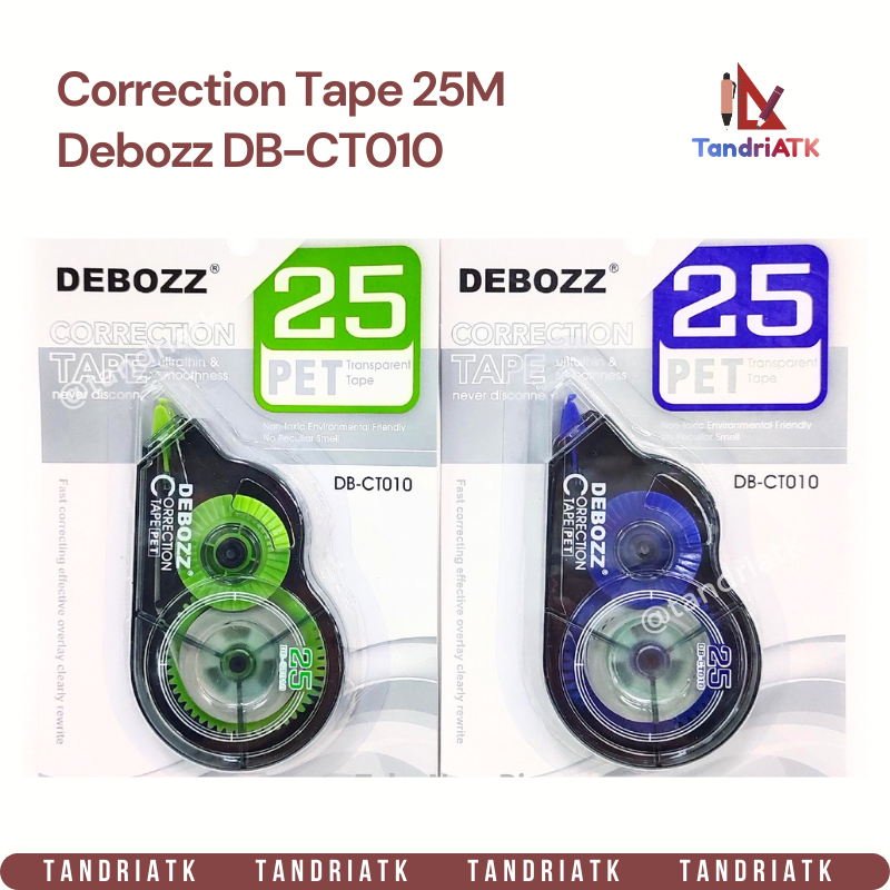 [1 PCS] Tip Ex Kertas TipX Roll Pita Tipex 25M Correction Tape Debozz CT-010