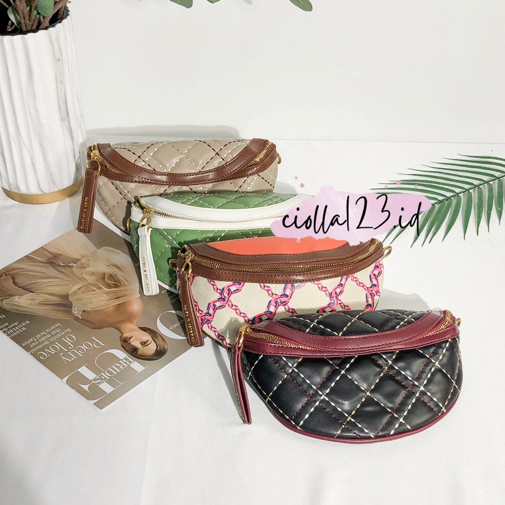 CK465 TAS WAISTBAG WANITA IMPORT CK HALFMOON - FREE 2 TALI