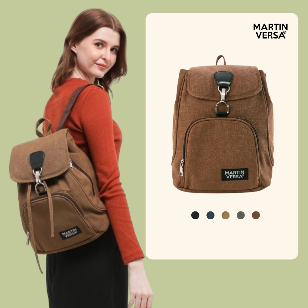 MARTIN VERSA Tas Ransel Wanita 35 CM Woman Backpack Kanvas TR5