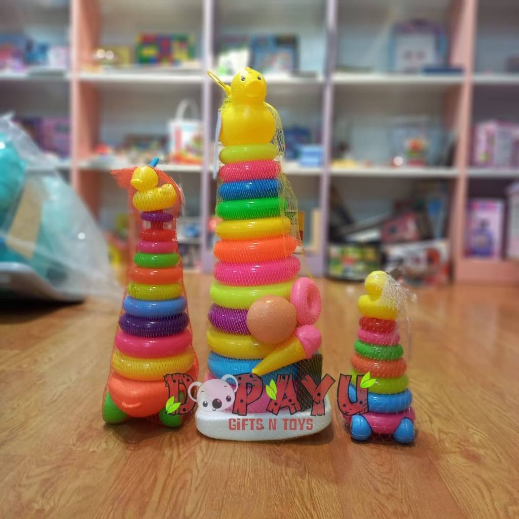 Mainan Edukasi Anak RING DONAT BEBEK B446 RD12HA MAINAN EDUKASI Ring Pill Up Susun Ukuran Jumbo