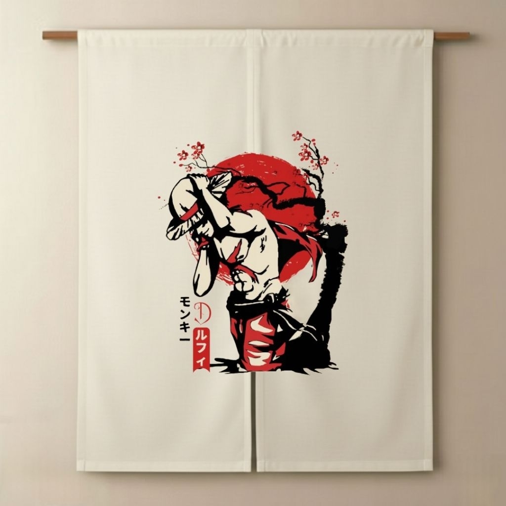 gorden jepang custom/ tirai noren jepang/ gorden kedai atau restoran/ tirai jepang custom logo dan t