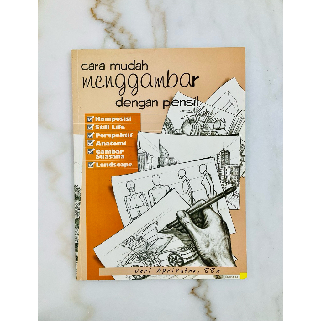 Buku Cara Mudah Menggambar Dengan Pensil (Preloved) (ORI) : Buku Tutorial Menggambar
